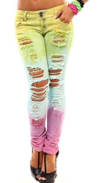 calça jeans color